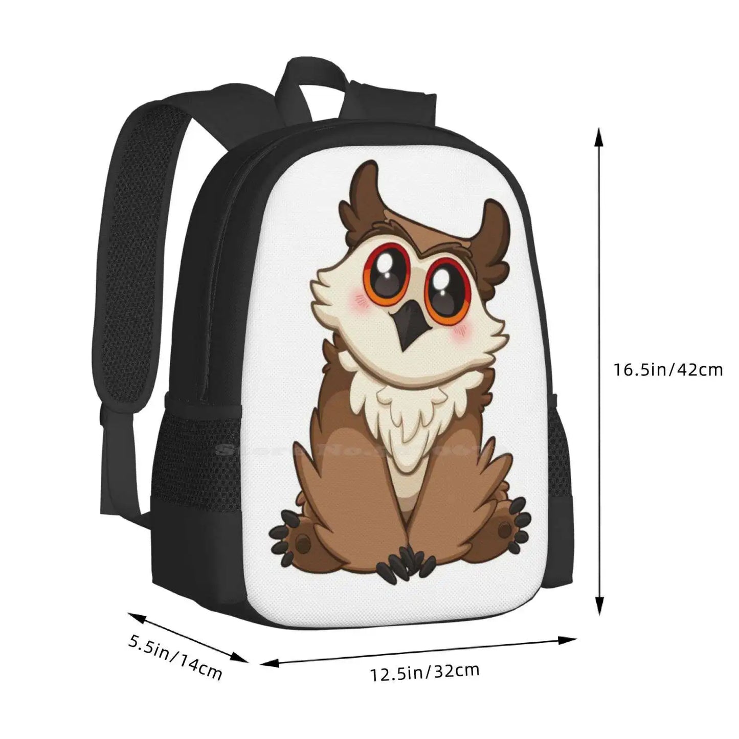 Adorable Owlbear - Cute D&D Adventures School Bags Travel Laptop Backpack Owlbear Owl Bear And Dragons Dnd Waffles Waffle Crew