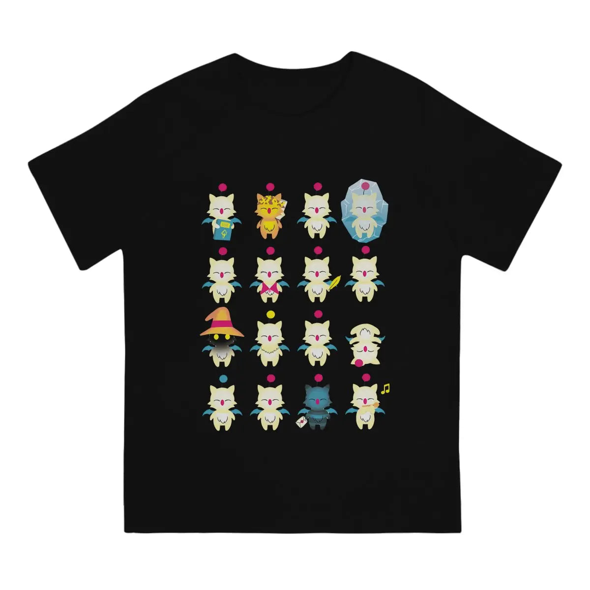 Final Fantasy Moogle Medley Tshirt Graphic Men Tops Vintage Punk Summer Polyester Clothes Harajuku T Shirt