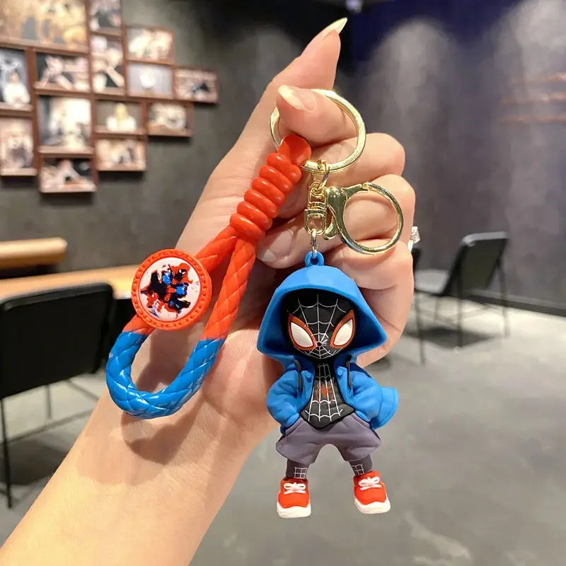 Creative Classic Avengers Marvel Superhero Iron Man Thor Casual Sweater Spider-Man Car Charm Bag Keychain Couple Pendant Gift