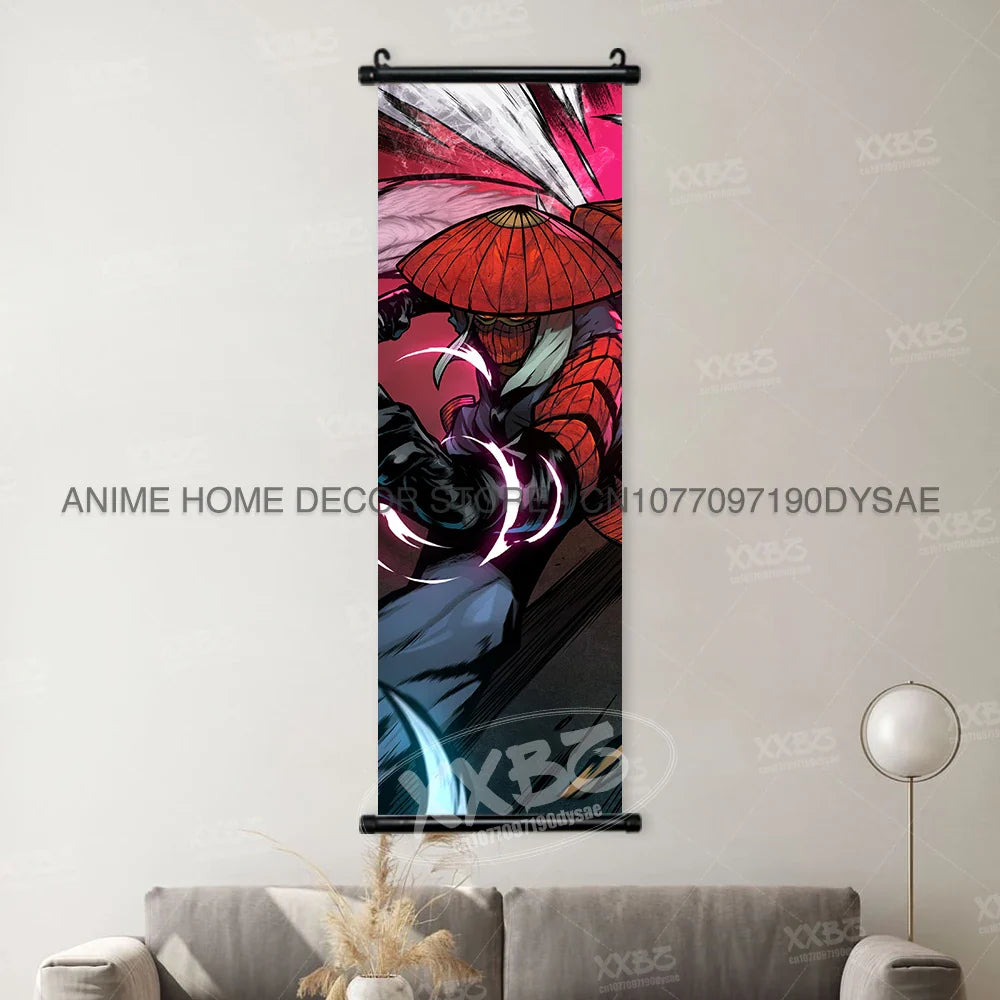 Uzumaki Naruto Posters: Sasuke & Madara Wall Art Scroll