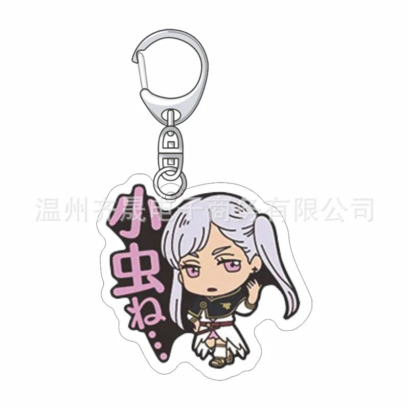 Black Clover Anime Fans Acrylic keychain Astayuno night see big Noel Fenlal keychain jewelry Fans gifts Car bag key chain