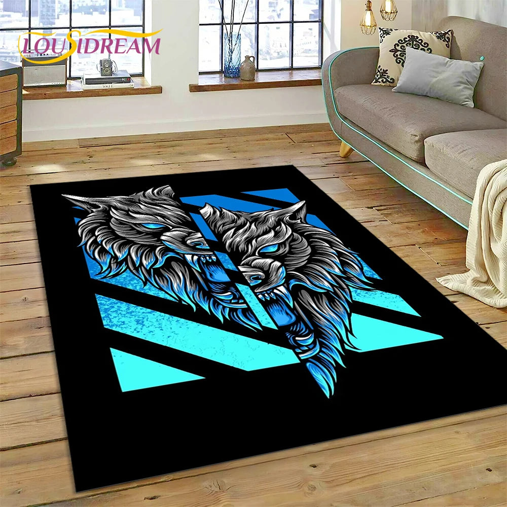 Nordic Viking Mythology Odin Valhalla Carpet Rug for Home Living Room Bedroom Sofa Doormat Decor,kid Area Rug Non-slip Floor Mat