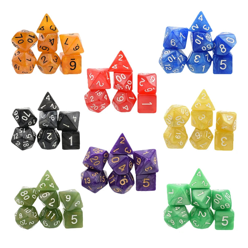 DND Dice Sets 20 X 7 Polyhedral Dice (140pcs) with a Large Drawstring Bag Great for Dungeons and Dragons Role Playing Table Game