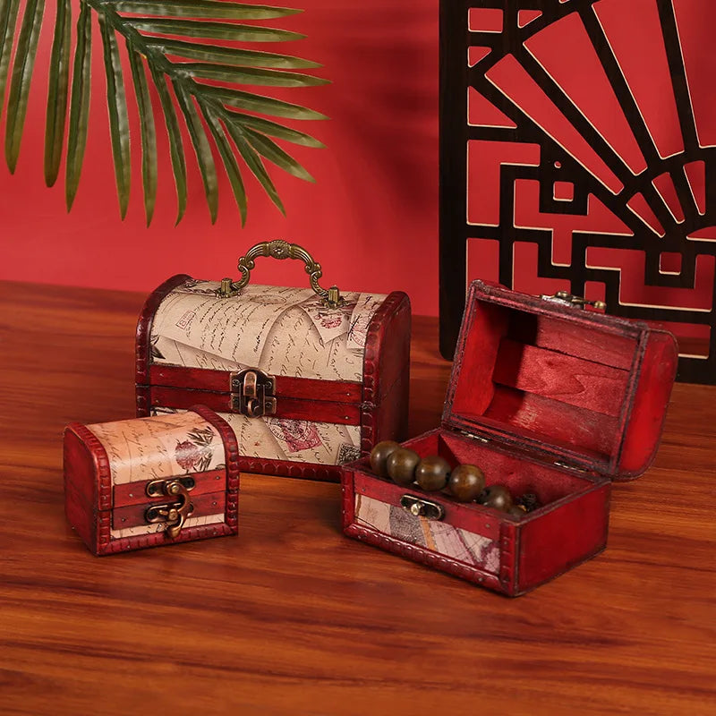 Pequeña caja de madera vintage, caja de almacenamiento clásica, caja de dulces creativa, venta caliente, regalo