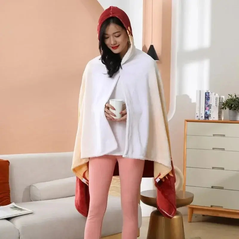 Demon Slayer Blanket: Tanjiro Anime Bathrobe & Cosplay Shawl