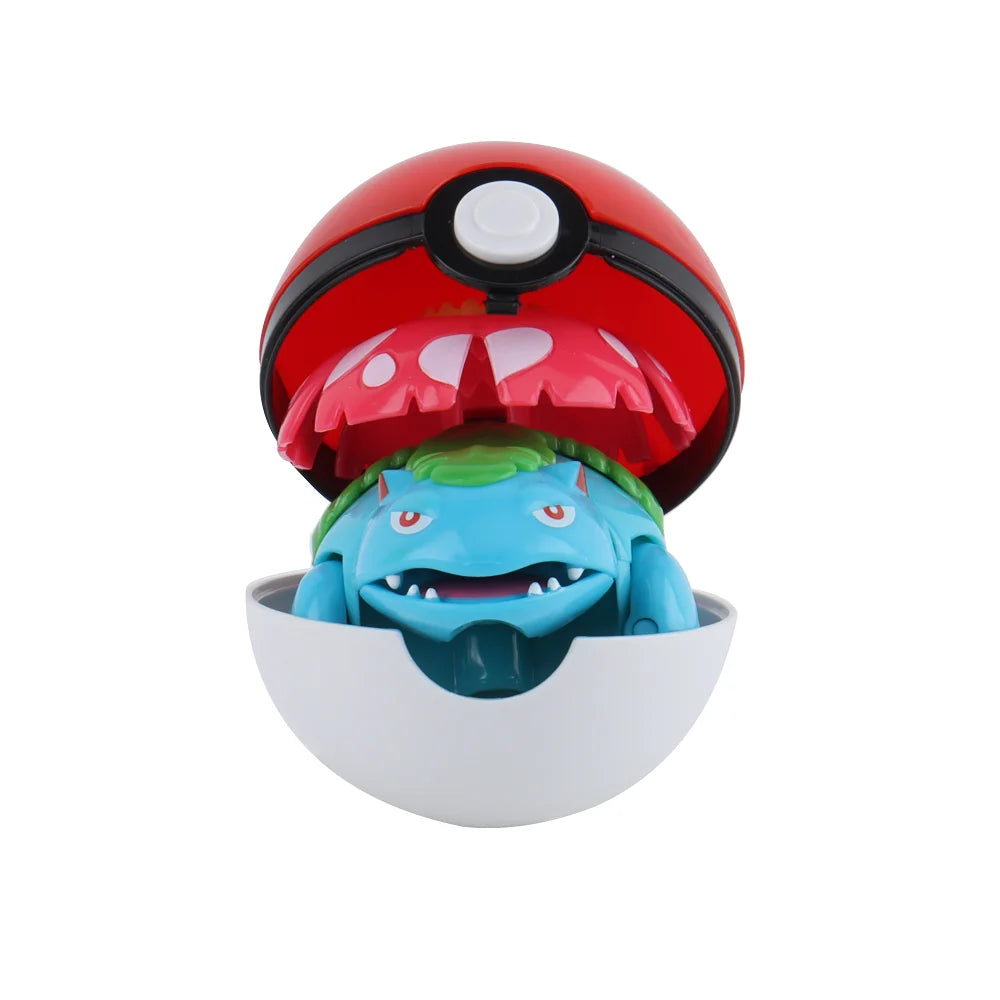 Pokemon Pokeball Anime Figures Toys, Pikachu Gengar Dragonite Snorlax Lapras Pocket Pokeball Toys