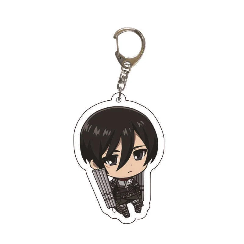 Anime Keychain Cute Cartoon Keychain Car Accessories for Men Bag Pendant Shingeki No Kyojin Friend Gifts Jewelry