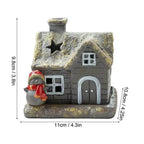 Christmas House Incense Burner - Ceramic Aroma Cone Burner with Chimney Design and Ash Catcher for Table Décor - gold / CHINA