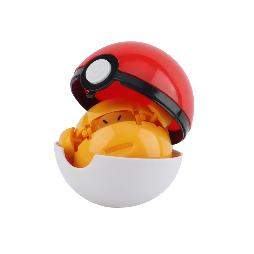 Pokemon Pokeball Anime Figures Toys, Pikachu Gengar Dragonite Snorlax Lapras Pocket Pokeball Toys