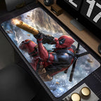 Marvel Deadpool Anime Mouse Pad Office PC Gamer Cabinet Mouse Mat Laptop 900x400 Keyboard Mousepad Extended Desk Mat Cool Carpet