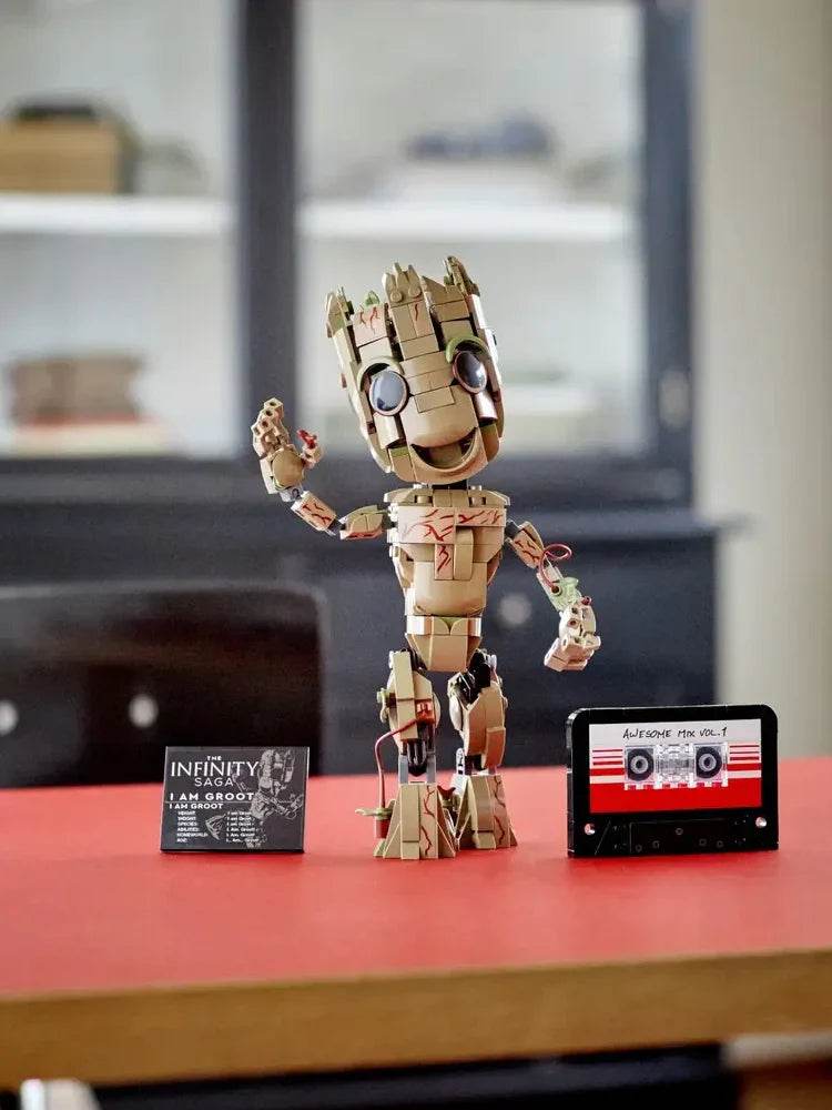 LEGO 76217 Super Heroes Marvel I am Groot Building Kit; Collectible Baby Groot Model for Play and Display; for Kids Aged 10+ - LEGO76217