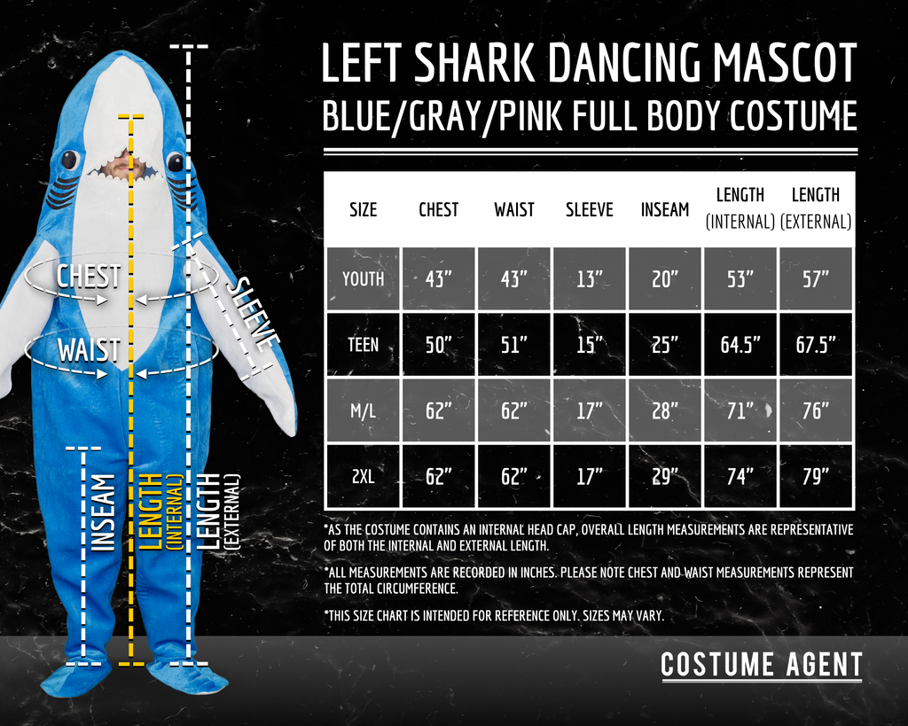 Katy Perry Left Shark Funny Unisex Halloween Cosplay Mascot Costume