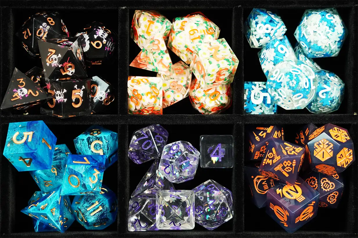 Sharp Edge Mystery Dice 6 Pack – 6 Sets of Unique Dice! No Duplicates!