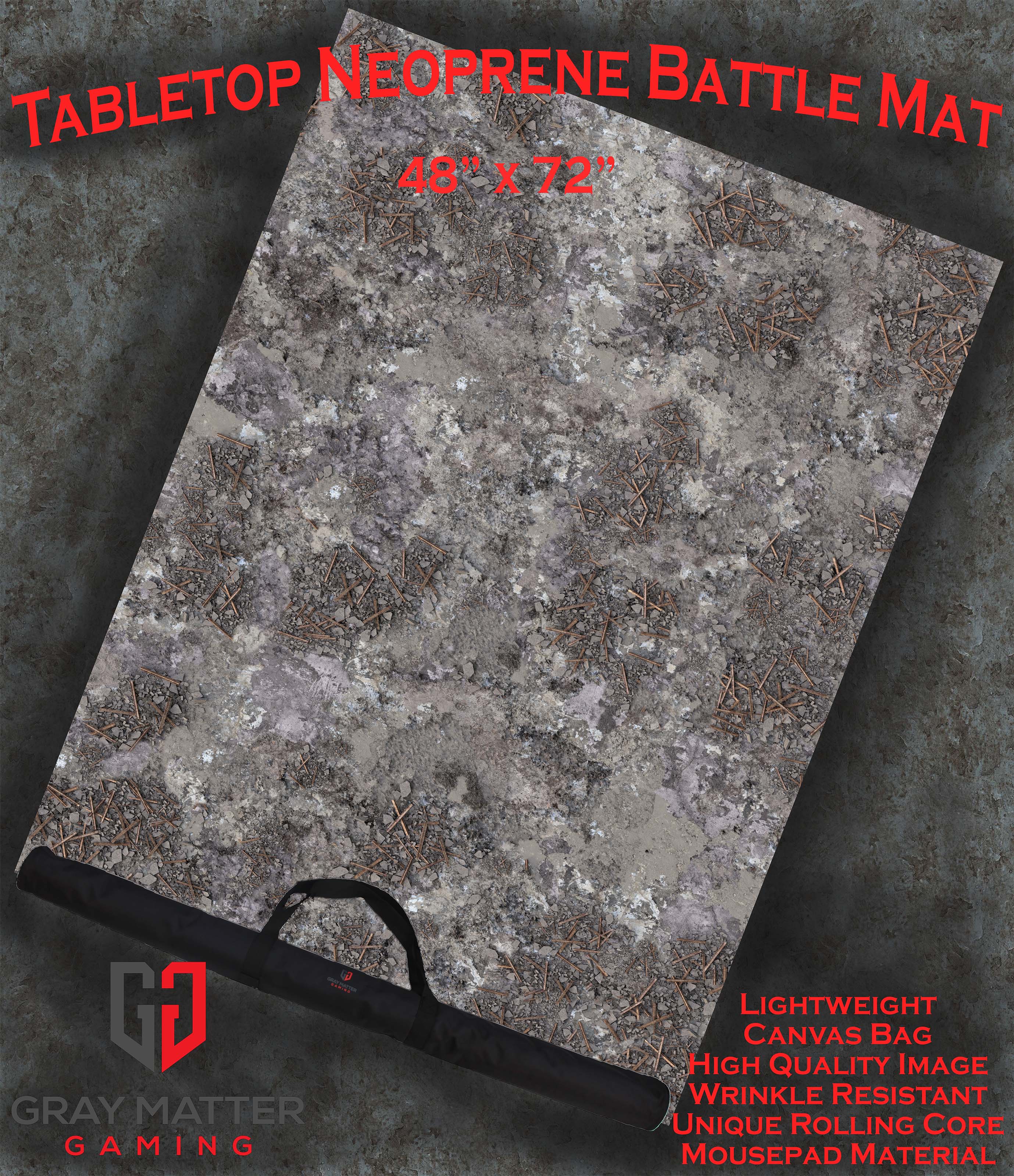 Shattered City - Neoprene Battle Mat with Bag