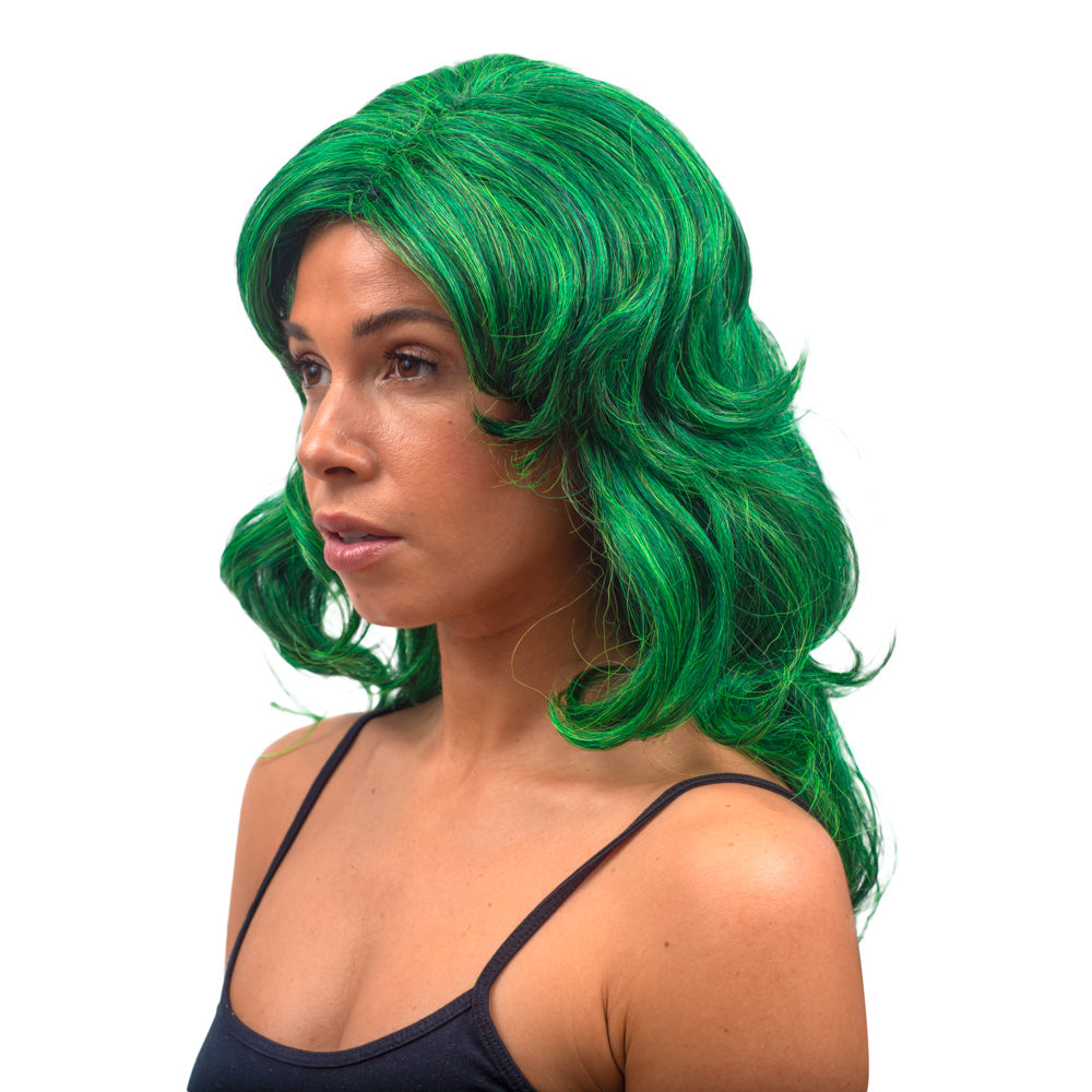 She Green Comic Book TV Show Monster Adult Halloween Costume Wig Cosplay