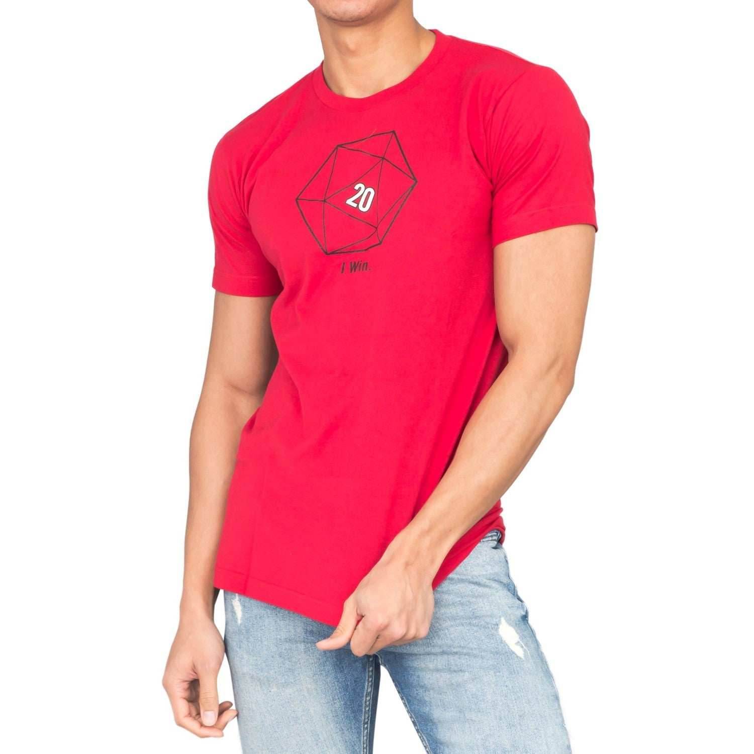 Sheldon Cooper 20 Sided Dice D20 Adult Red T-shirt - S