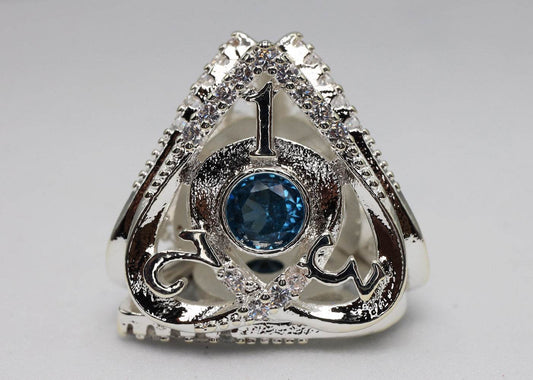 Hollow Hearts: Jeweled Sterling Silver - Premium RPG Metal Dice Set - 