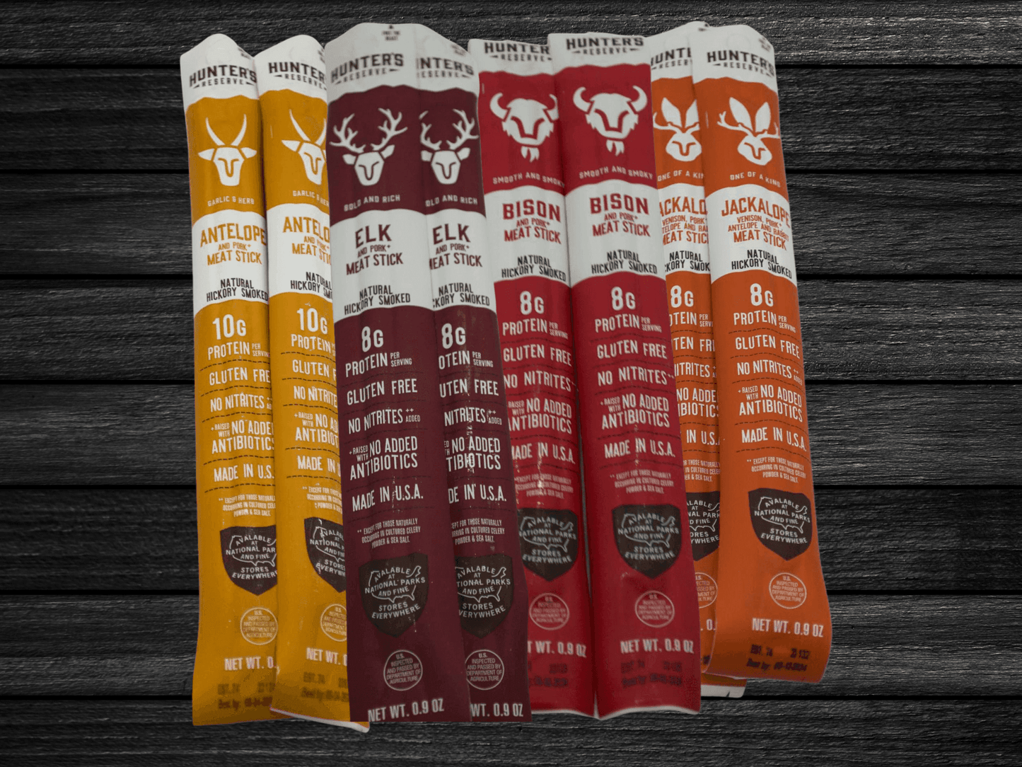 Exotic Meat Sticks Bag – 14 Wild Jerky Snacks | Gourmet Gift with Gamey Flavors - 