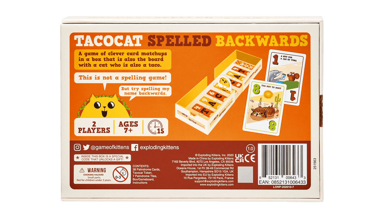 Tacocat Spelled Backwards - 