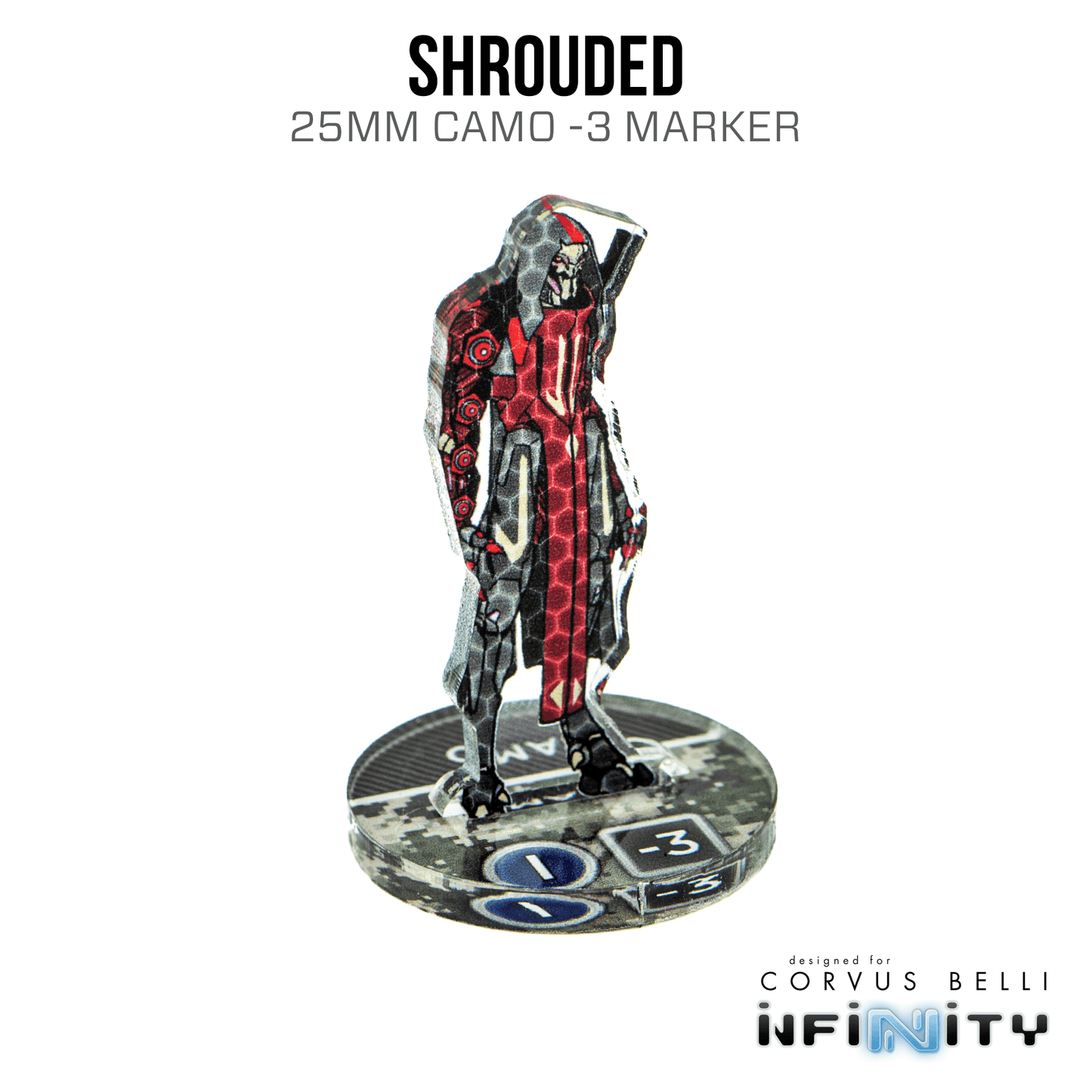 Infinity 3D Markers: Shrouded (25mm Camo -3) - Camo -3 / A