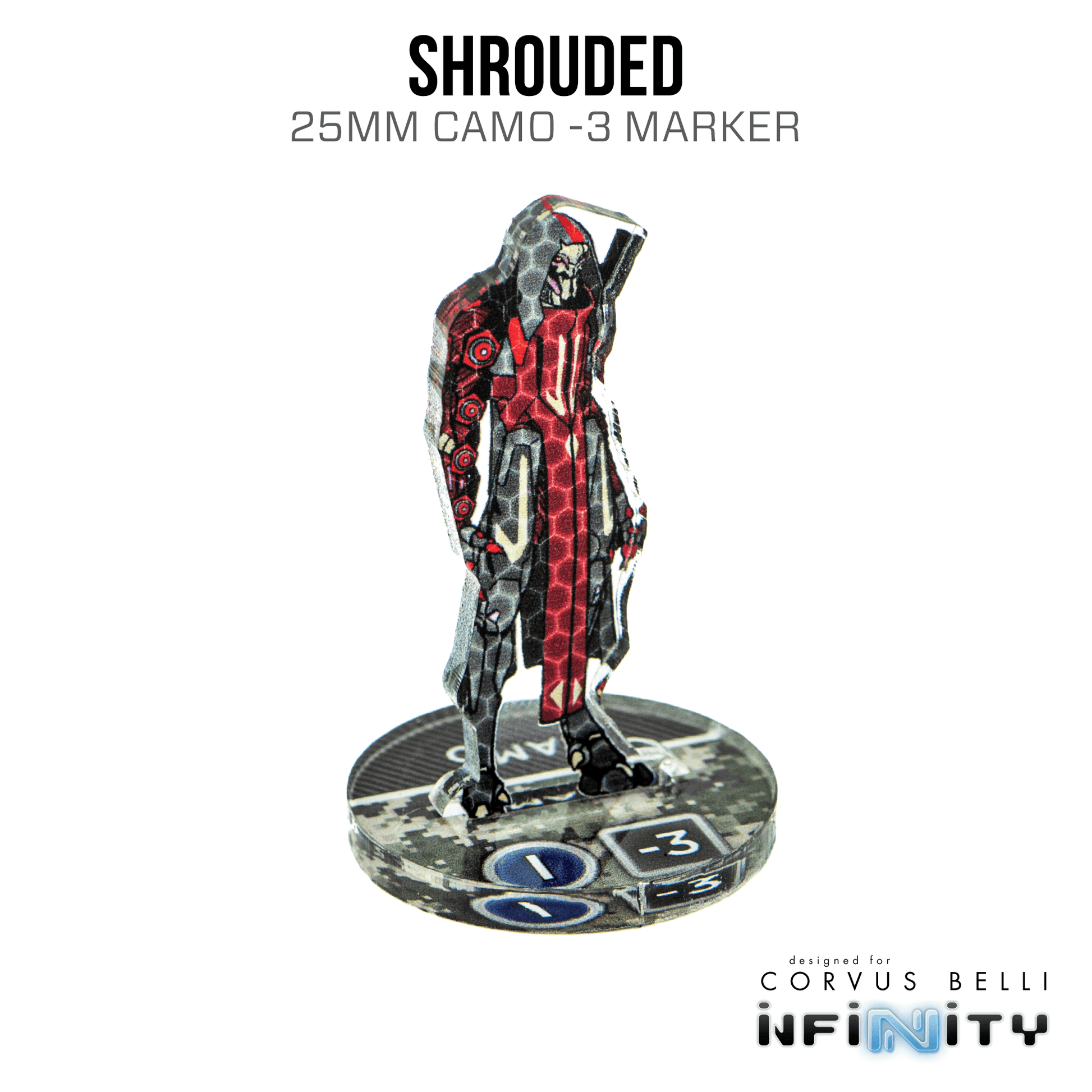 Infinity 3D Markers: Shrouded (25mm Camo -3) - Camo -3 / A