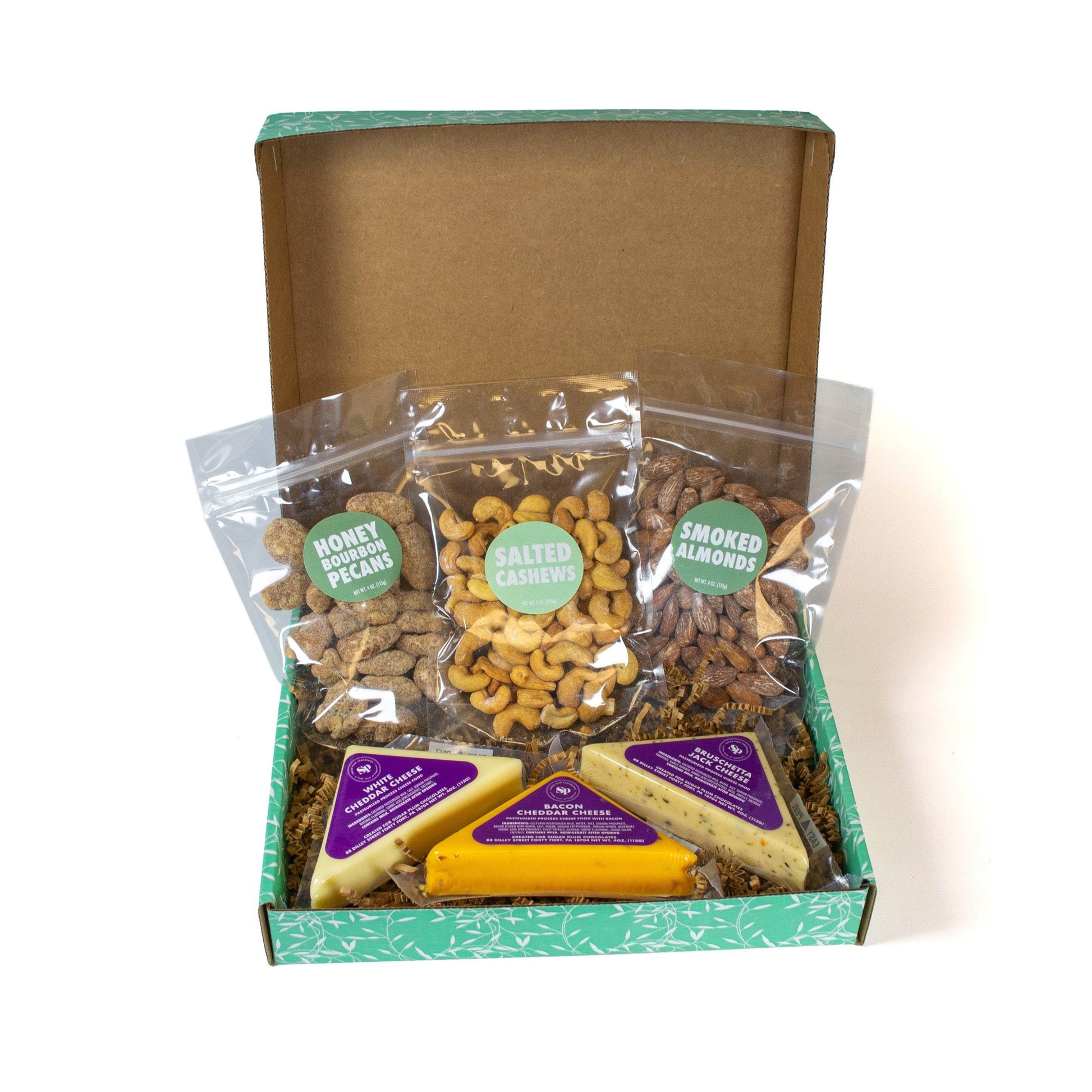 Signature Nuts and Cheese Box – 6 Gourmet Snacks | Premium Flavored Nuts & Cheeses - 