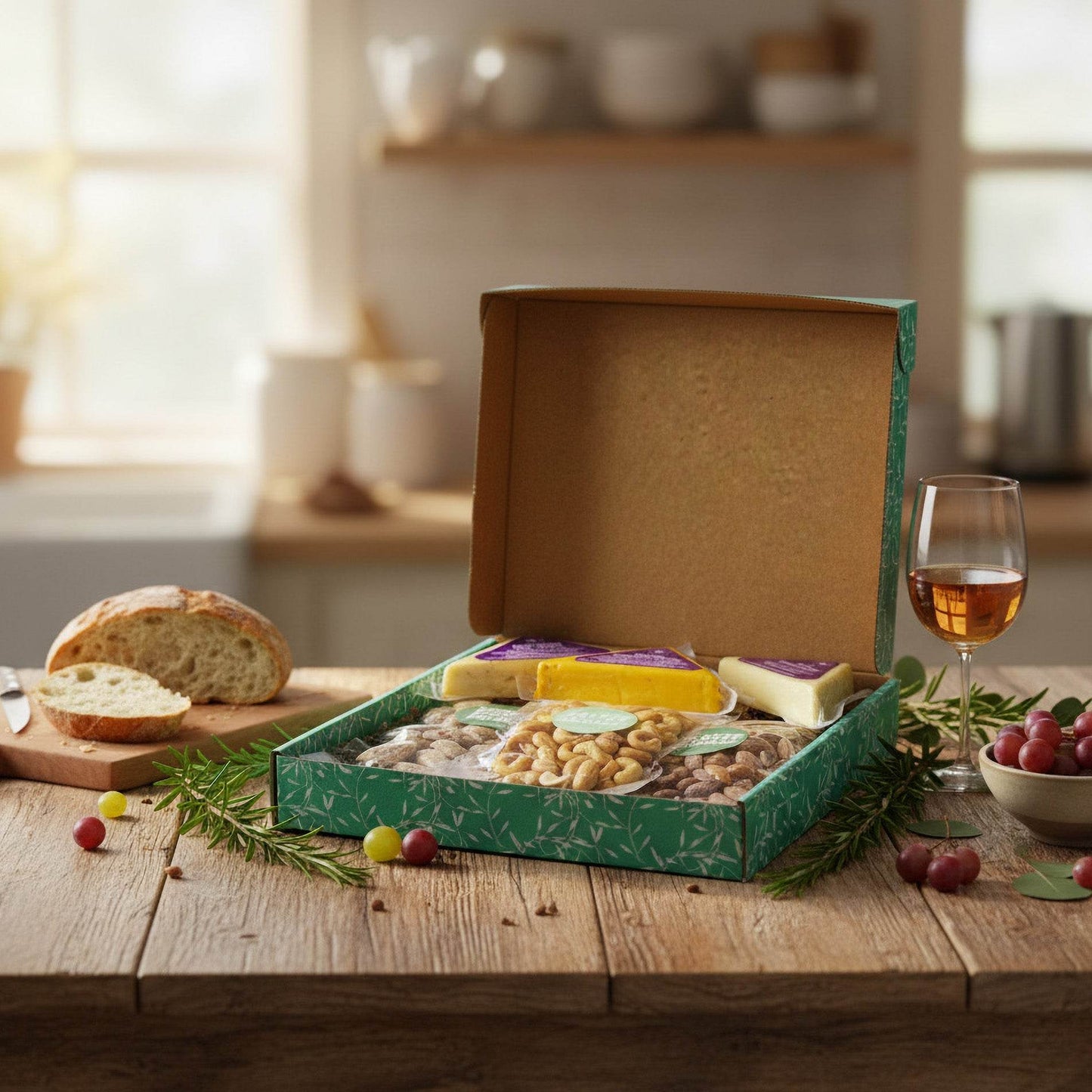 Signature Nuts and Cheese Box – 6 Gourmet Snacks | Premium Flavored Nuts & Cheeses - 