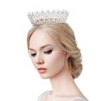 Marquise Stone Accented Pageant Crown Tiara