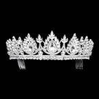 Teardrop Accented Marquise Stone Cluster Princess Tiara