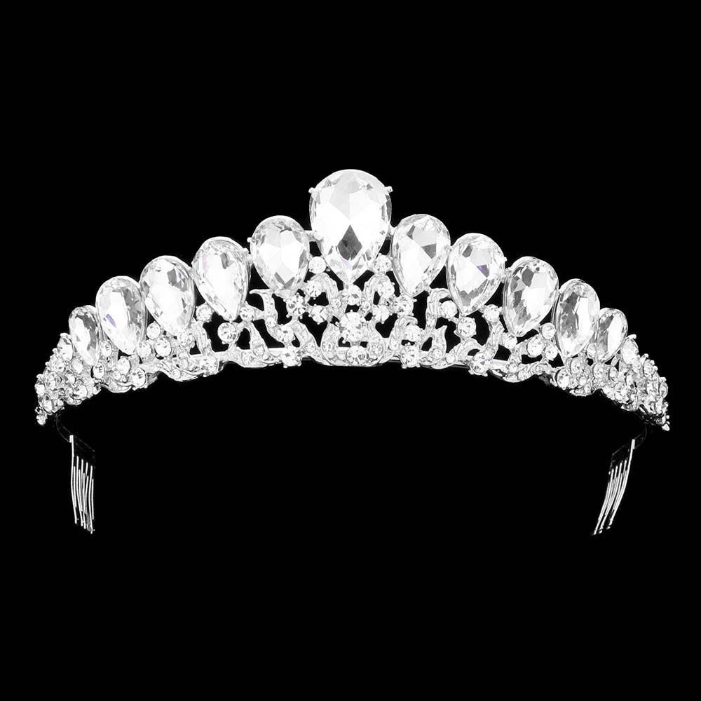 Teardrop Accented Princess Tiara