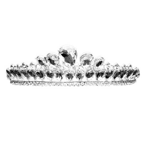 Teardrop Stone Cluster Princess Tiara