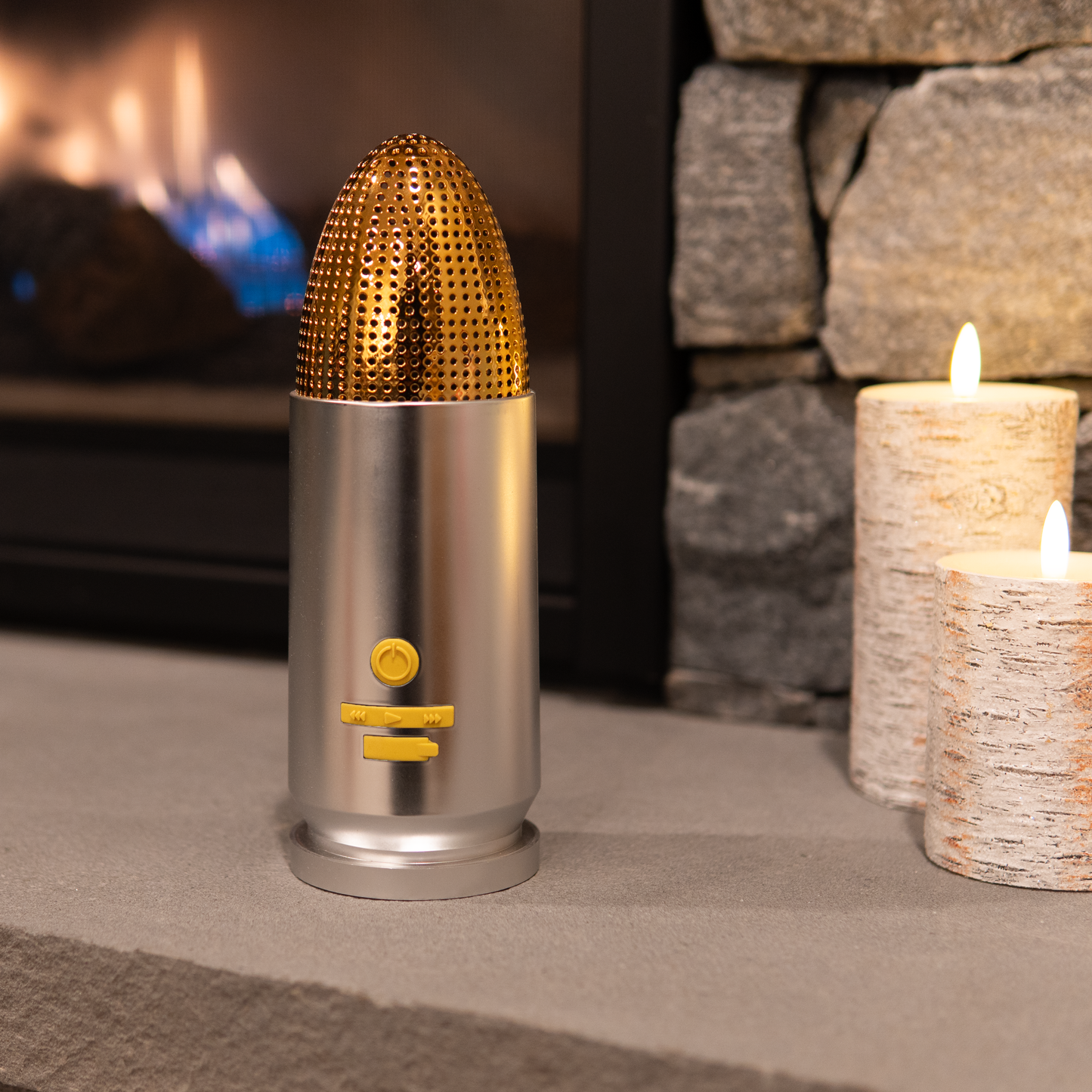 9mm Bullet Bluetooth Speaker Nickle