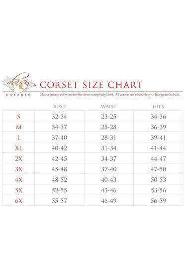Top Drawer CURVY Brown Steampunk Steel Double Boned Under Bust Corset - Small