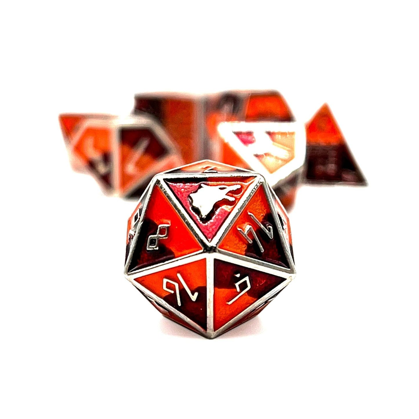 Skoll - Norse Themed Metal Dice Set - 