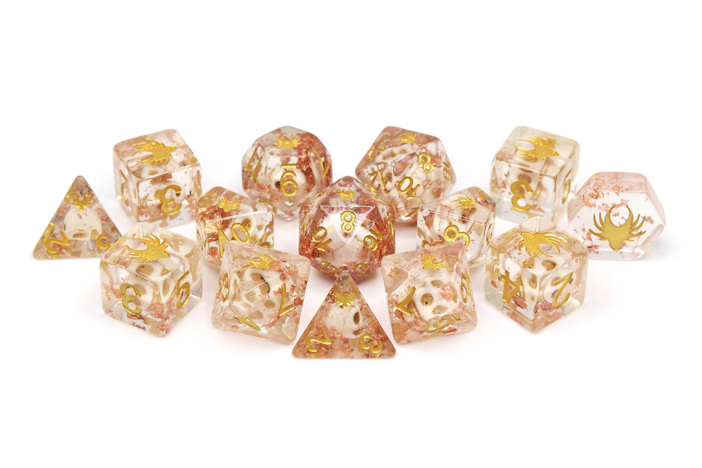 Swashbuckler - 14 Piece DnD Dice Set | Acrylic RPG Gaming Dice - 