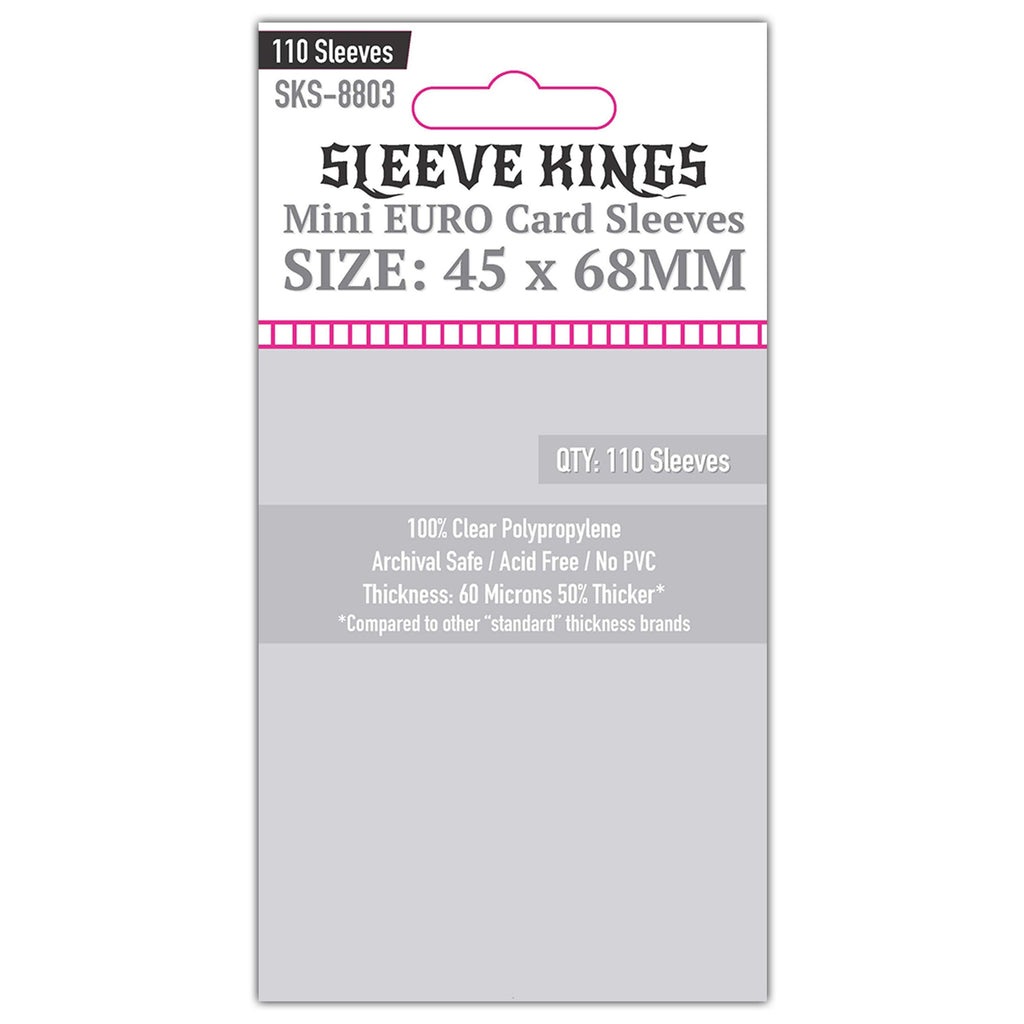 Sleeve Kings Mini Euro Card Sleeves (45x68mm) - 110 Pack, -SKS-8803