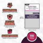 "Mega Civilization" Compatible Sleeves (75x105mm)  110 pack, 60 Micron, SKS-8845