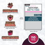 Small Square Game Card Sleeves (70x70mm) 110 Pack, 60 Micron, SKS-8812