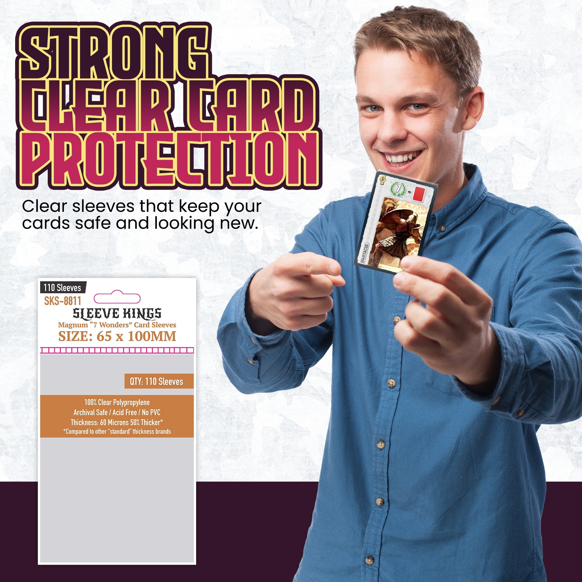 magnum card sleeves "7 Wonders" These are sized to fit cards Lost Cities Card Sleeves (70x110mm) Premium Lost Cities Card Sleeves: