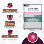 Medium Square Card Sleeves (65x65mm) 110 Pack, 60 Microns, SKS-8841