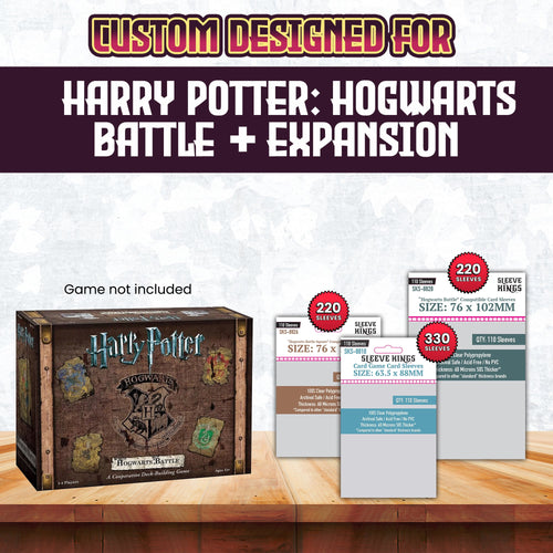 "Harry Potter: Hogwarts Battle" + Expansion Compatible Sleeve Bundle (8810 X 3 + 8826 X 2 + 8828 X 2)