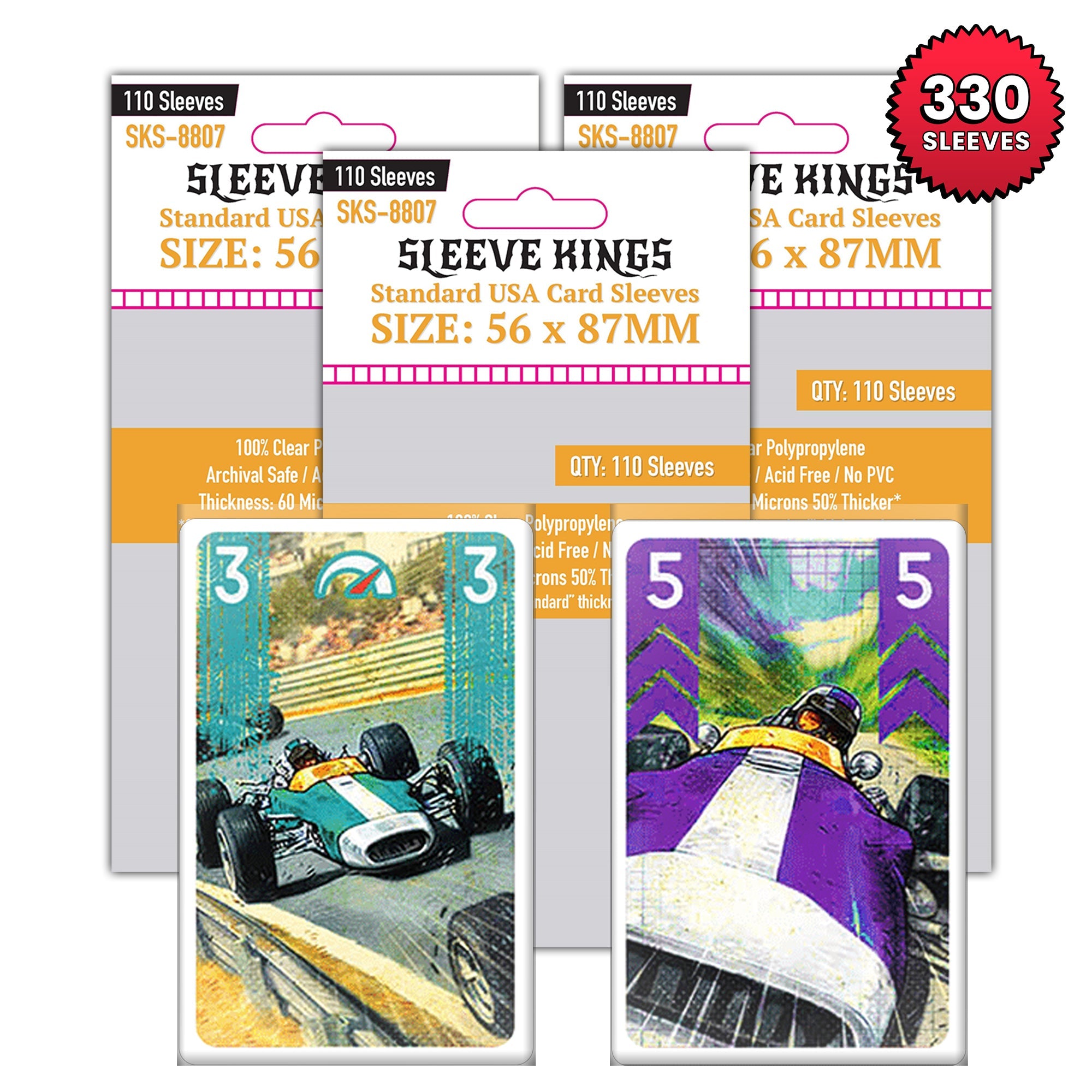 "Heat: Pedal to the Metal" Compatible Card Sleeve Bundle (8807 X 3)