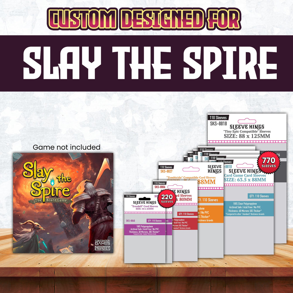 "Slay the Spire: The Board Game" Sleeve Bundle (8806 X 1 + 8810 X 7 + 8818 X 1 + 8827 X 1 + 8840 X 2)