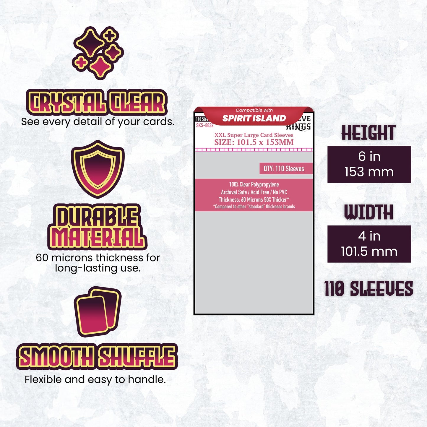 "Spirit Island" Compatible Sleeve Bundle (8803 X 1 + 8810 X 2 + 8832 X 1)