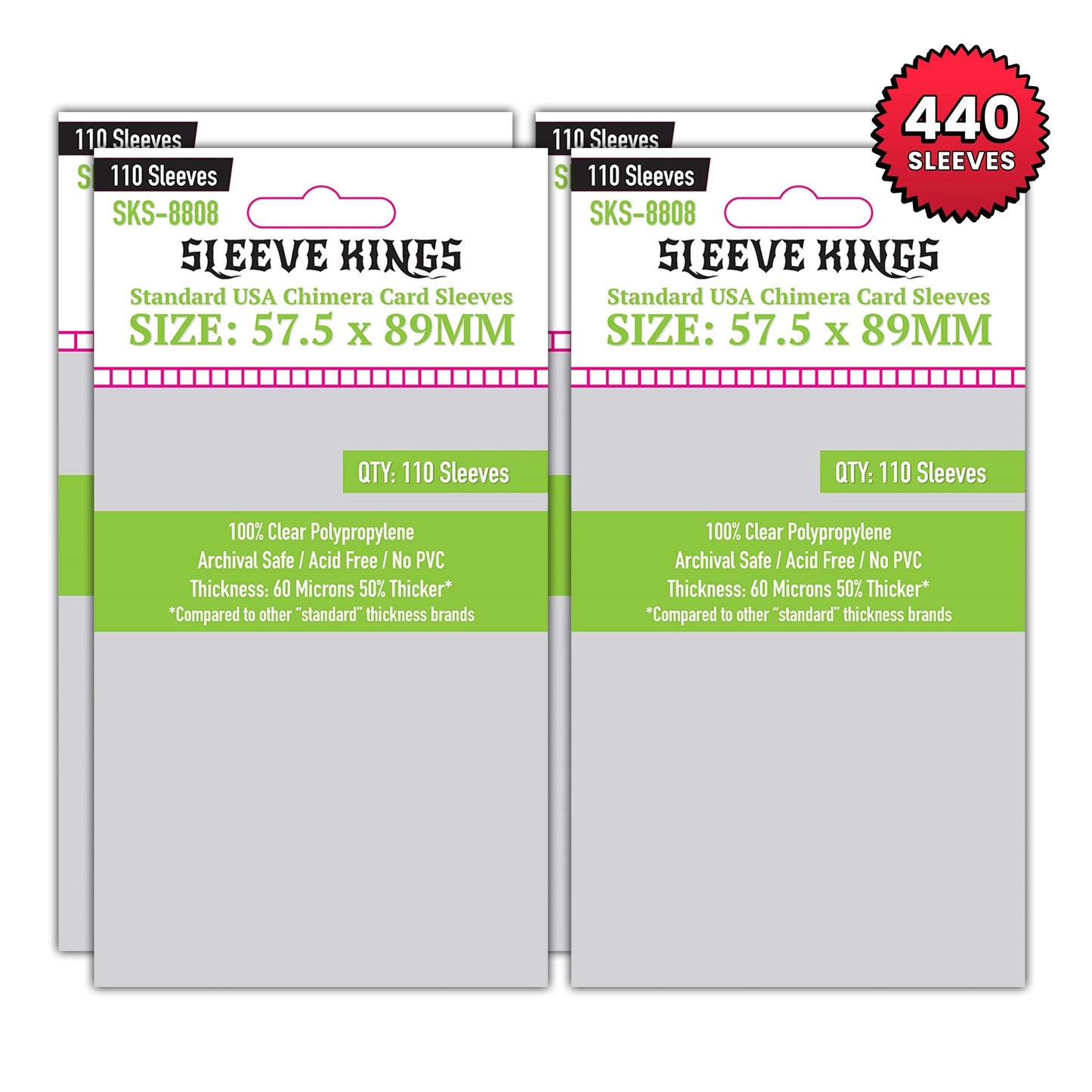 "Dice Throne Adventures" + Expansions Compatible Sleeve Bundle (8808 x 4)