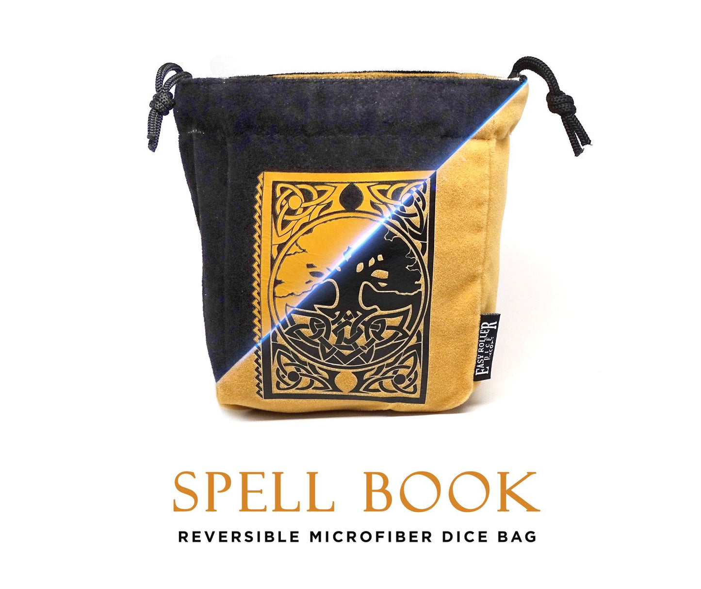 Spell Book Reversible Microfiber Self-Standing Large Dice Bag