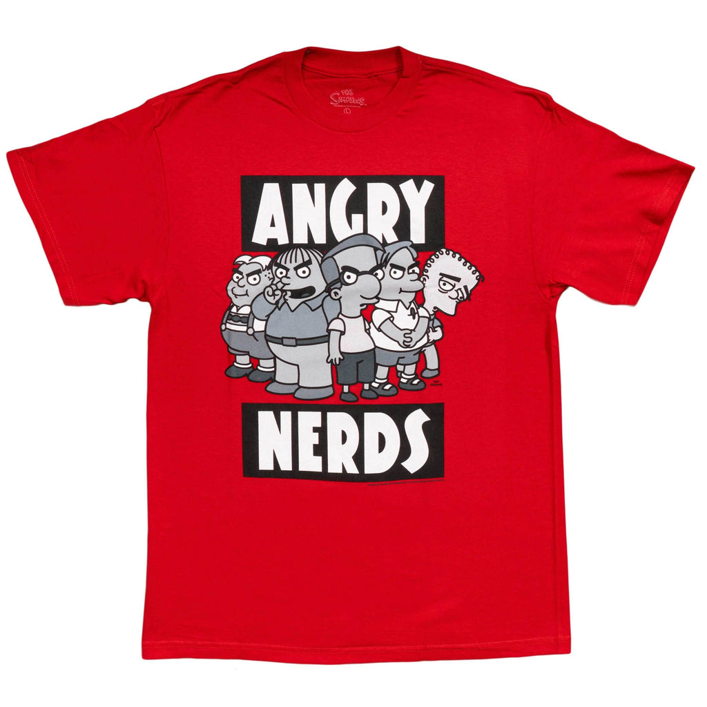 The Simpsons Angry Nerds Red T-Shirt - S