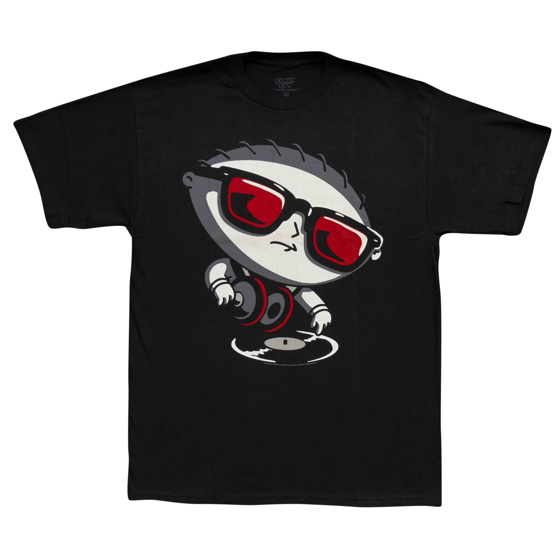 Family Guy DJ Stewie Black T-Shirt - S