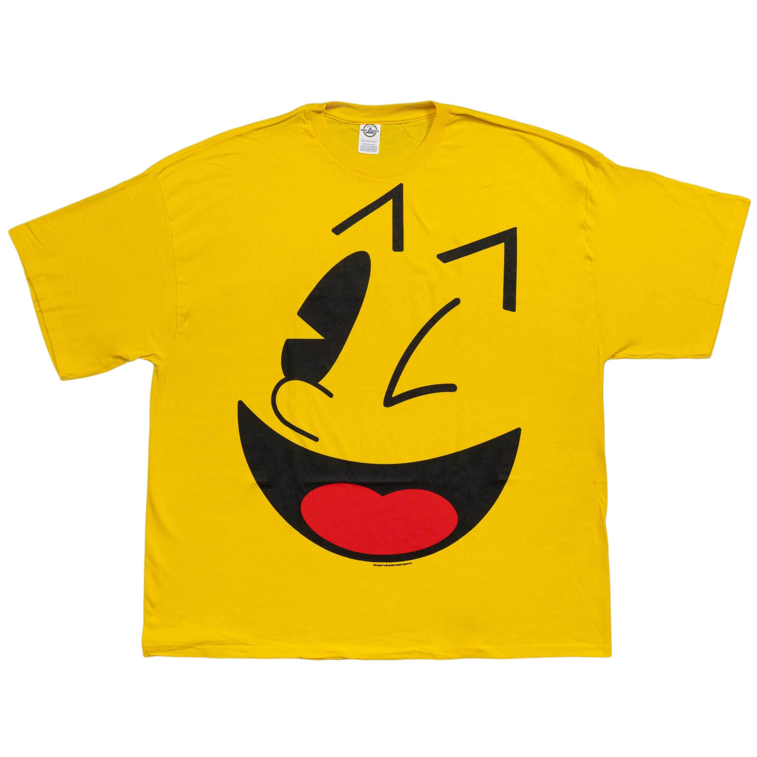 Pac-Man Big Face Yellow T-shirt- - 3XL