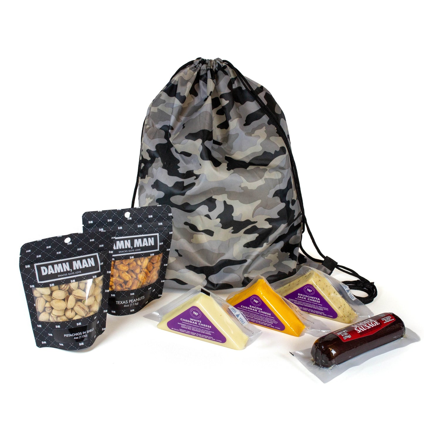 Charcuterie Meat & Cheese Gift Bag – Standard or Deluxe | Gourmet Snacks & Mixed Nuts - Deluxe